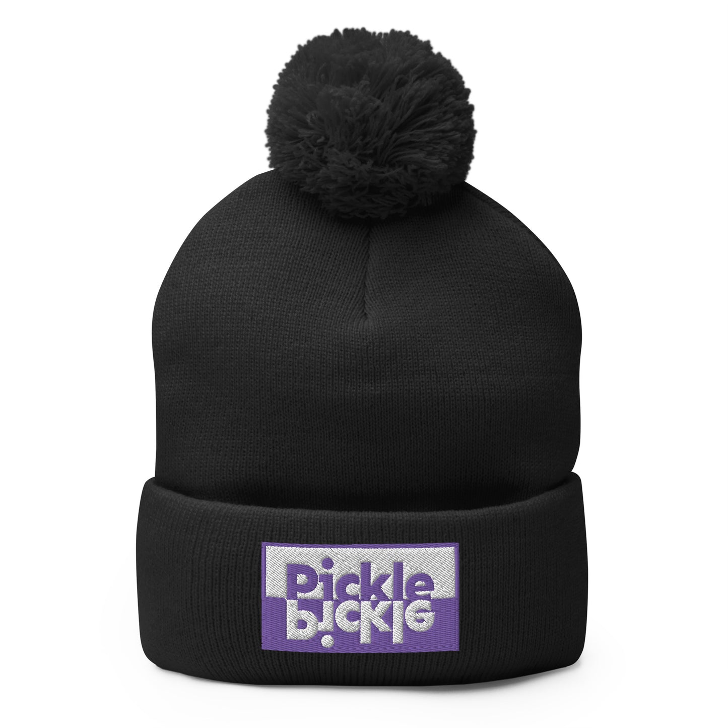 Purple Pickle Pom-Pom Beanie