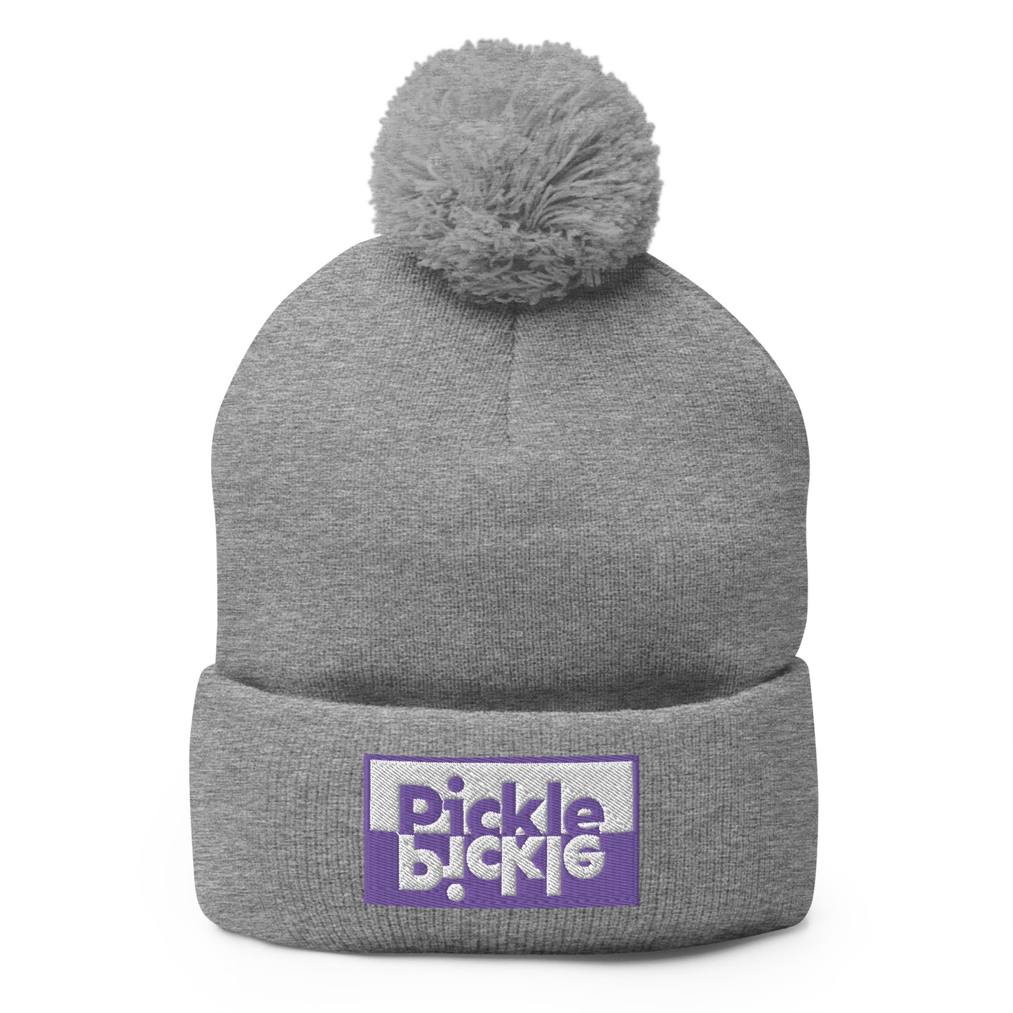 Purple Pickle Pom-Pom Beanie