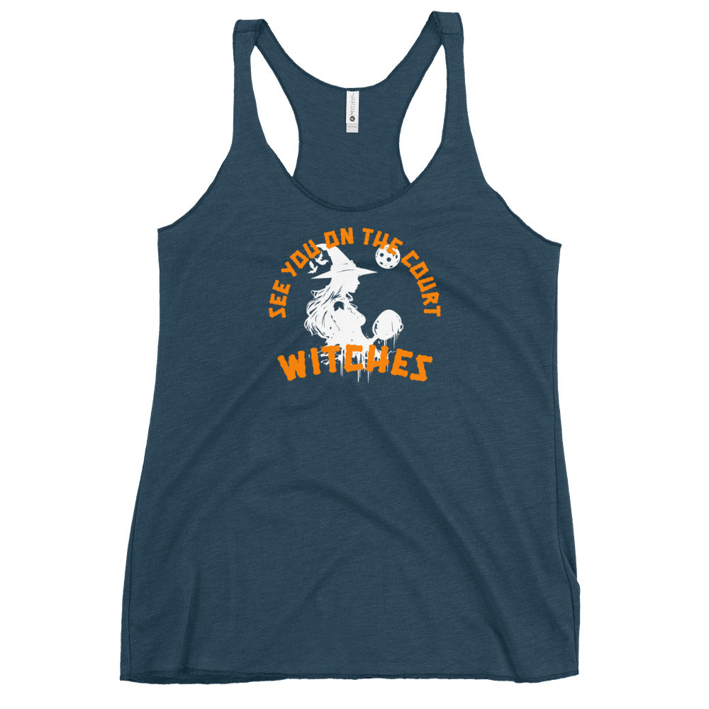 On the court Witches Racerback Tank
