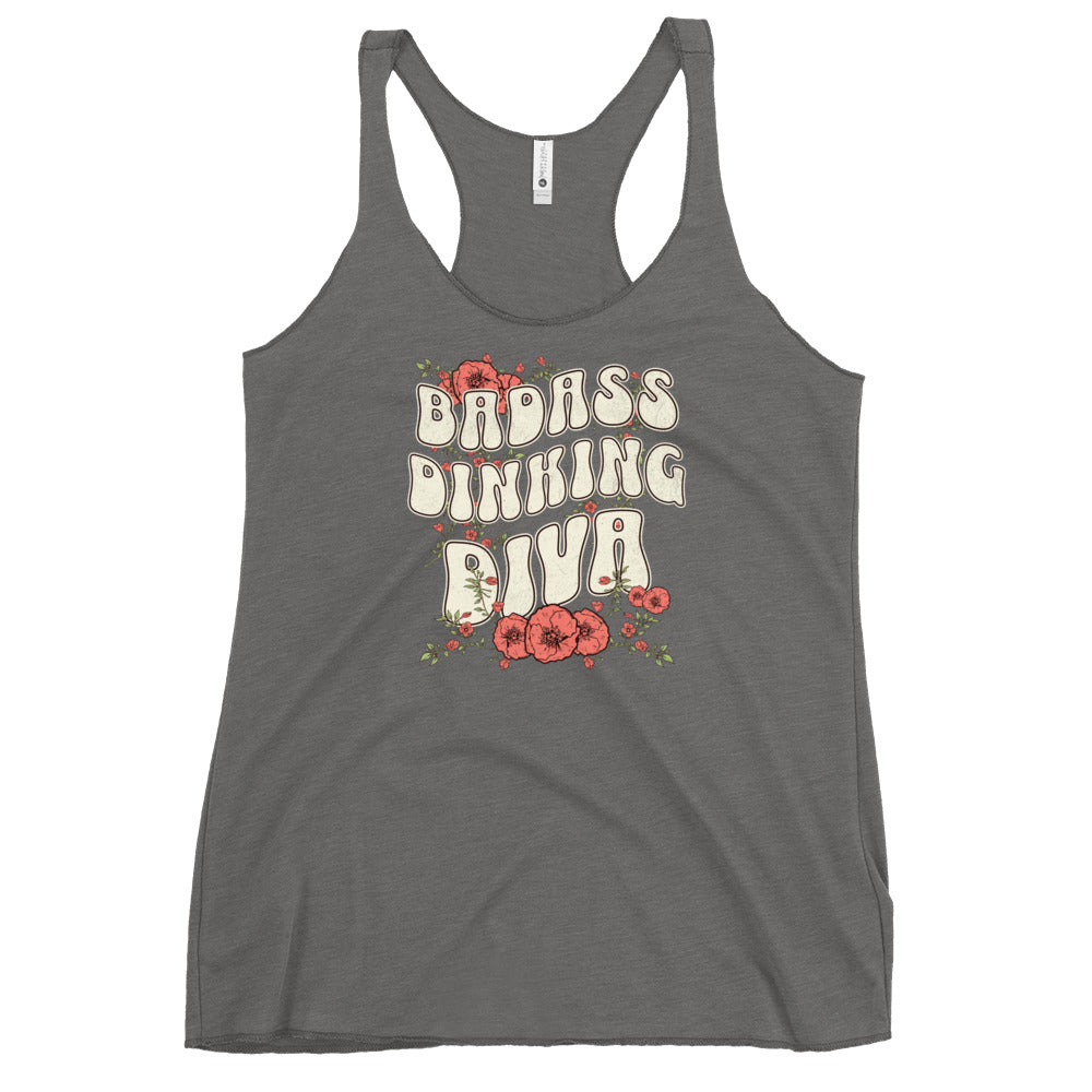 Badass Dinking Diva Racerback Tank