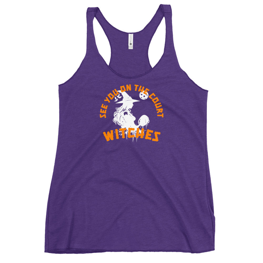On the court Witches Racerback Tank