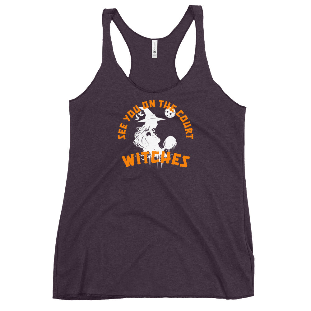 On the court Witches Racerback Tank