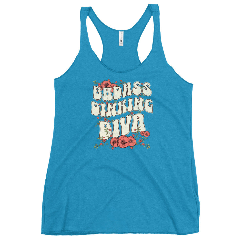 Badass Dinking Diva Racerback Tank
