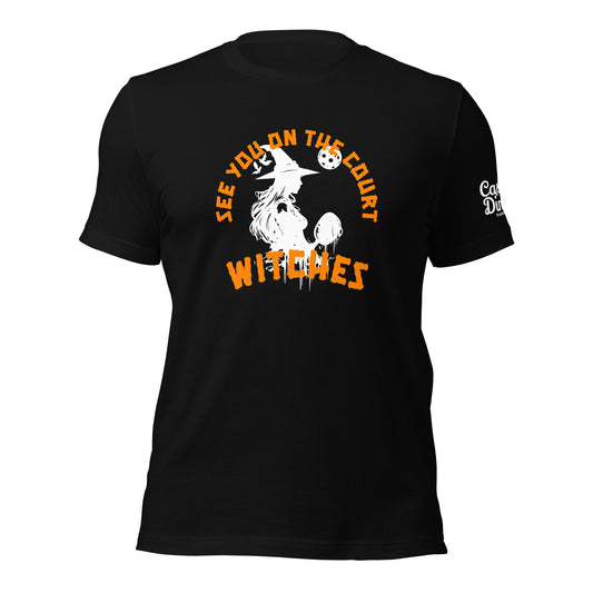 On the Court Witches t-shirt