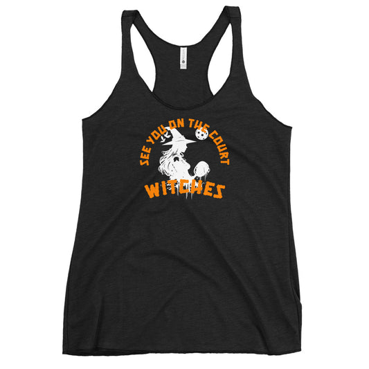 On the court Witches Racerback Tank